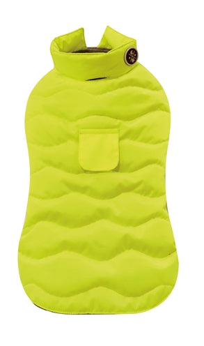 Croci Manteau pour chien rembourré feuilles écologiques jaune recyclé