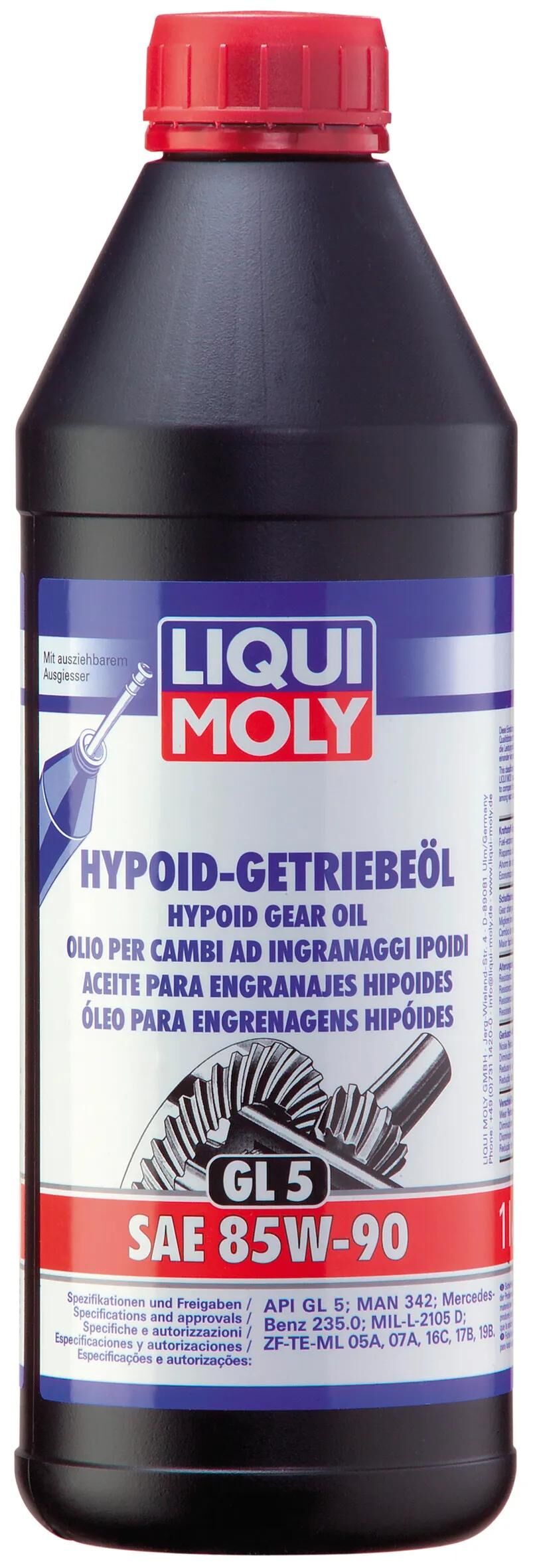 Huile de transmission Liqui moly gl 5 huile pour engrenages hypoïdes gl5 lm 85w-90 1 litre.