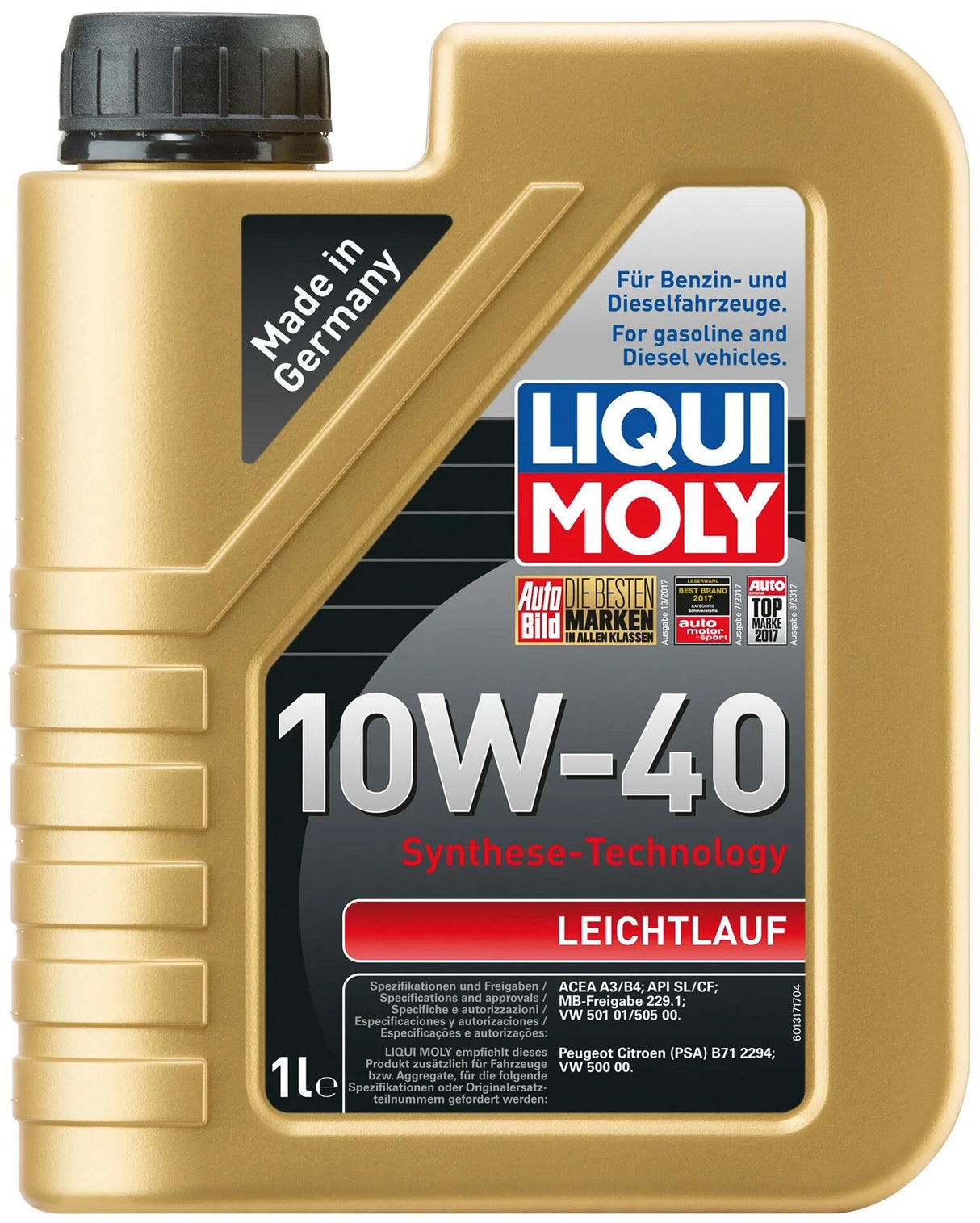 Huile moteur Liqui moly fonctionnement doux fonctionnement fluide 10w-40 lm 1 ltr.