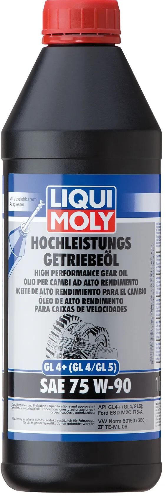 Huile de transmission Liqui Moly GL 4+ Huile pour engrenages GL4+ 1 litre. sae75w-90