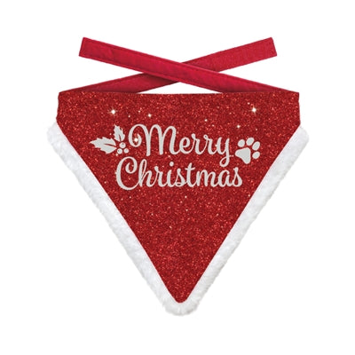 Beaucoup de cadeaux bandana de Noël joyeux Noël rouge pailleté