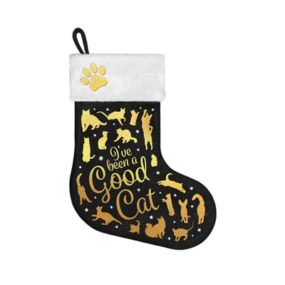Beaucoup de cadeaux bas de Noël j'ai été un bon chat noir
