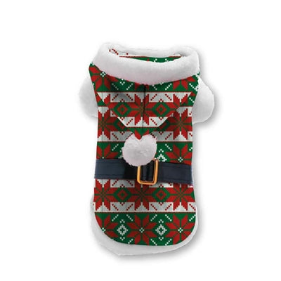 Plenty Gifts Manteau de Noël pour chien Poinsettia rouge vert