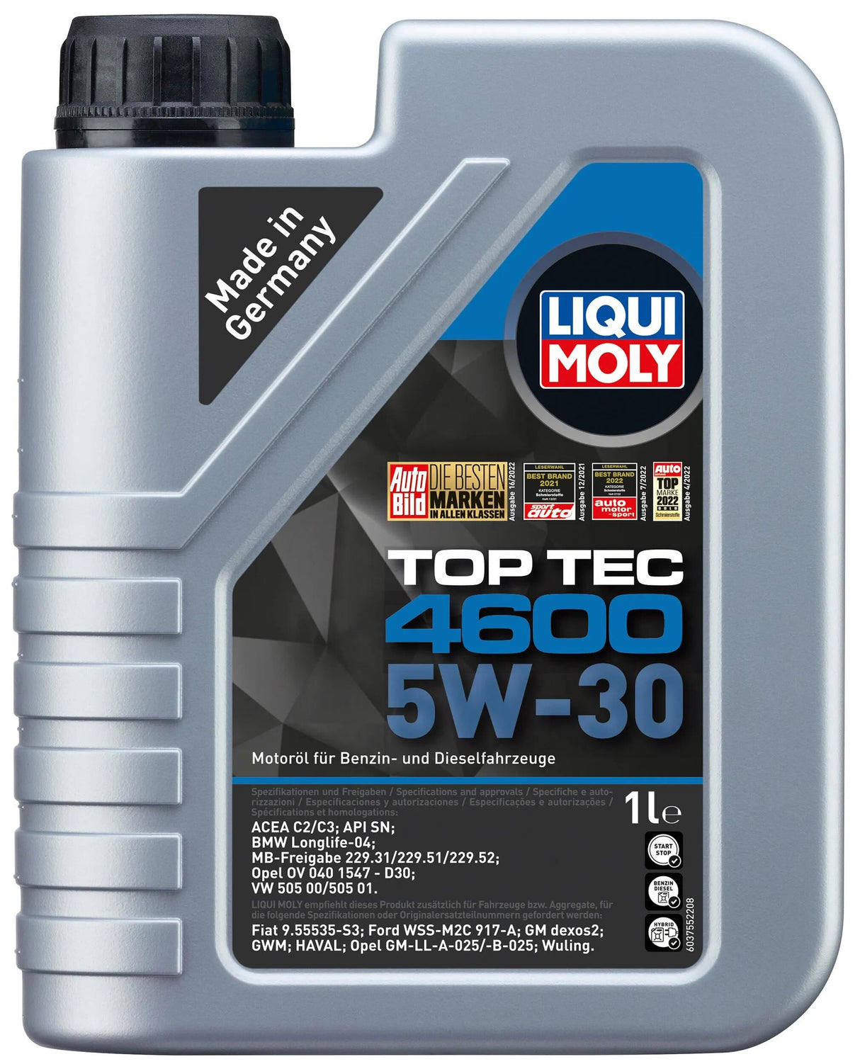 Huile moteur Liqui moly top tec 4600. huile moteur 5w30 1l top tec 4600