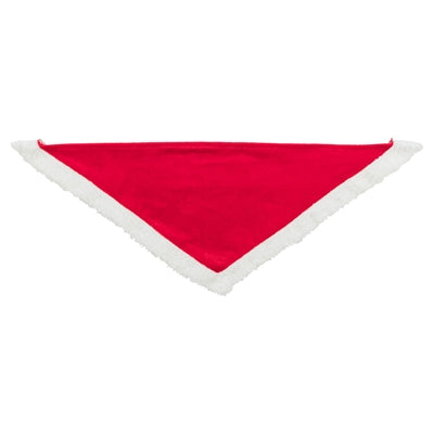 Trixie Bandana de Noël aspect velours rouge assorti
