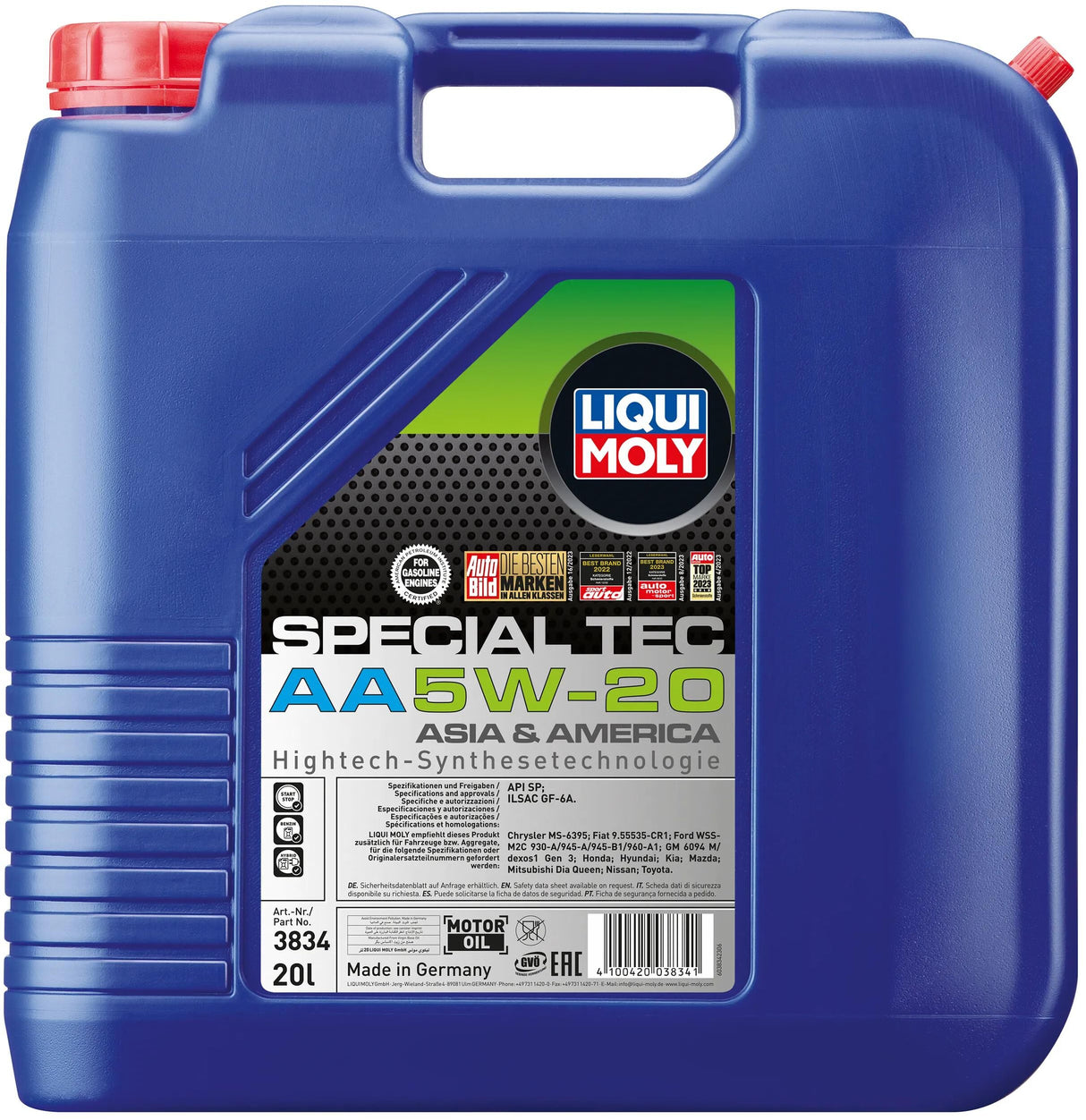 Huile moteur Liqui moly spéciale tec aa . huile moteur 5w-20 20l lm technologie spéciale aa