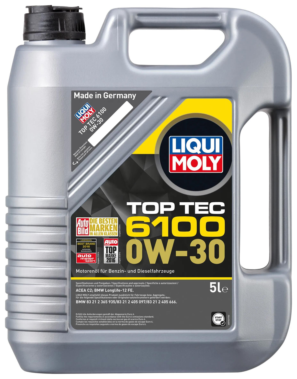 Huile moteur Liqui moly top tec 6100. huile top tec 6100 5l 0w-30