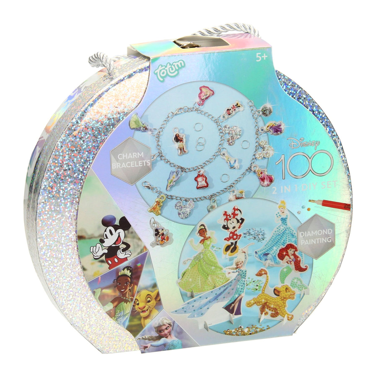 Disney 100 Valise artisanale 2 en 1 pour fabrication de bracelets et peinture diamant