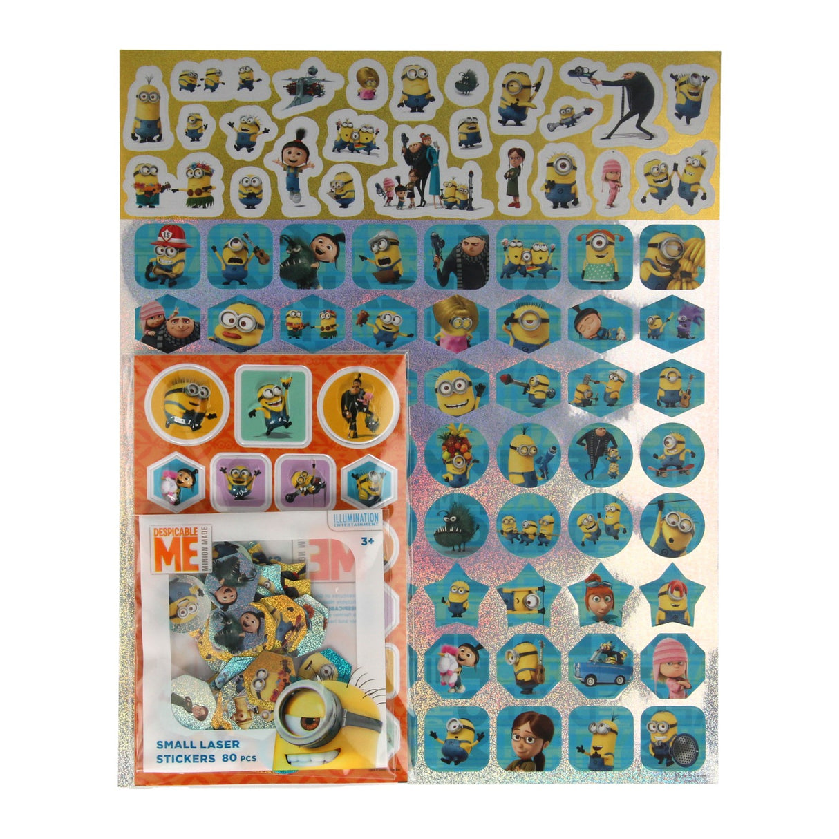 Jeu d'autocollants Pic minions, 190 pièces.