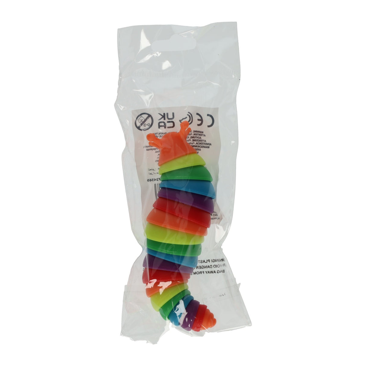 Chenille arc-en-ciel agitée