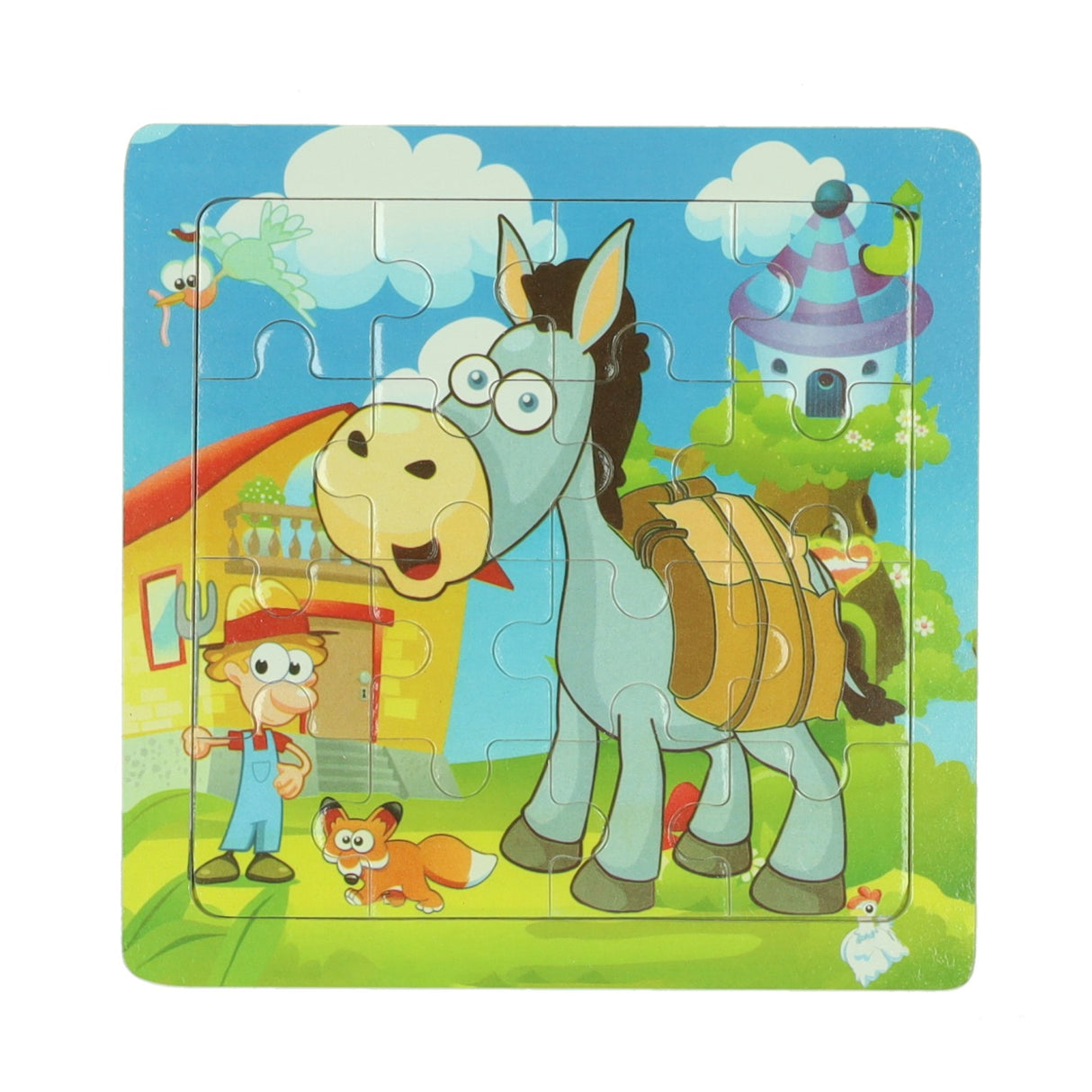 Puzzle animal en bois, 16 pcs.