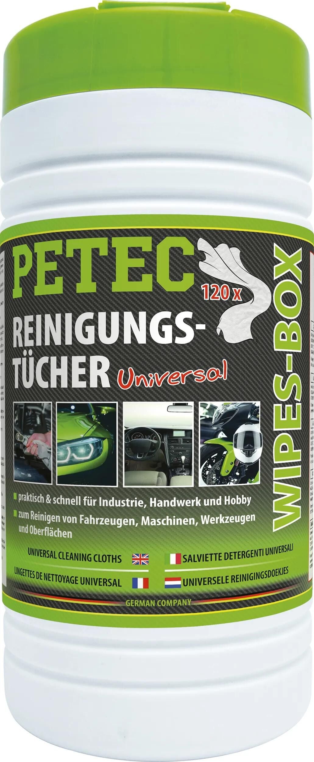 Petec chiffon de nettoyage pour les mains lingettes-boîte chiffons de nettoyage boîte 120 tuecher