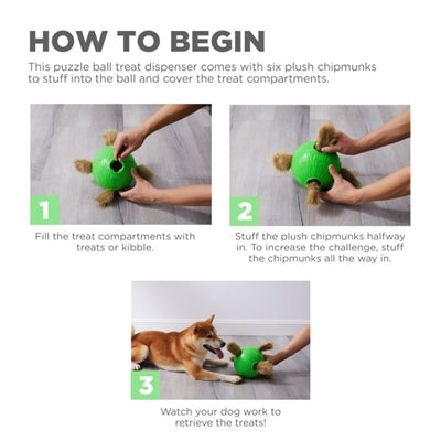 Outward Hound Nina Ottosson Chien Snuffle N' Treat Balle Verte