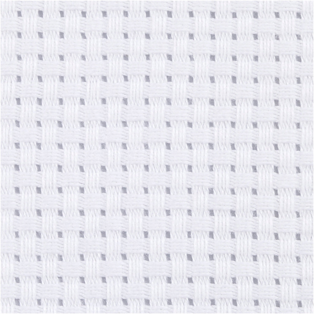 Creativ Company Aida White 35 carrés pour 10 cm, 50x50cm