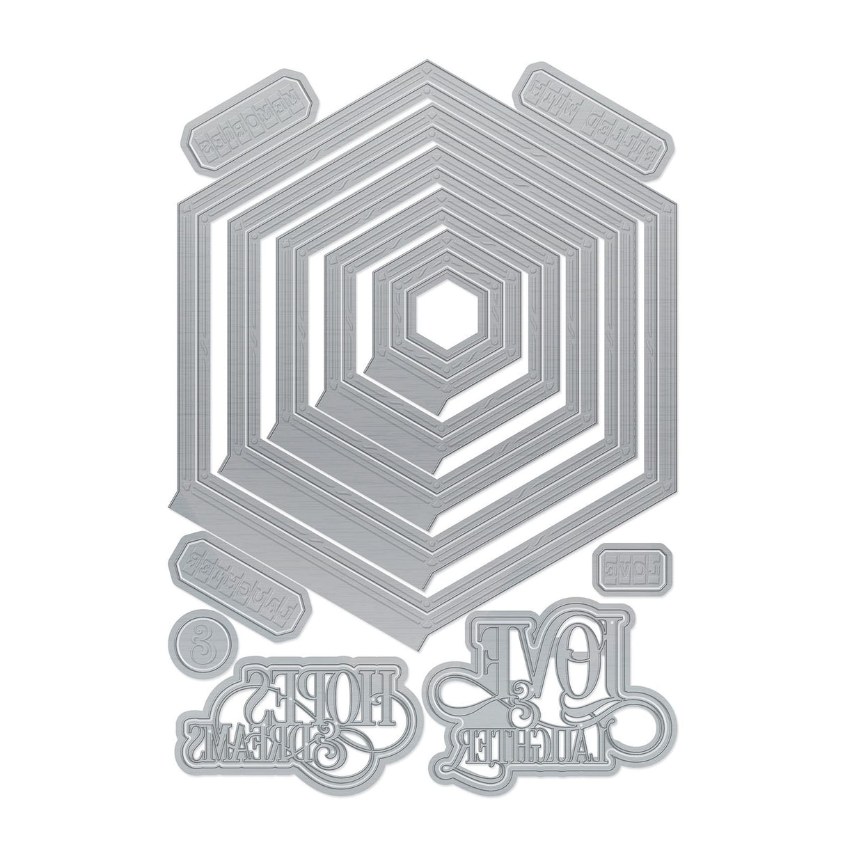 Tonic studios • my memory book base die set hopes in hexagon