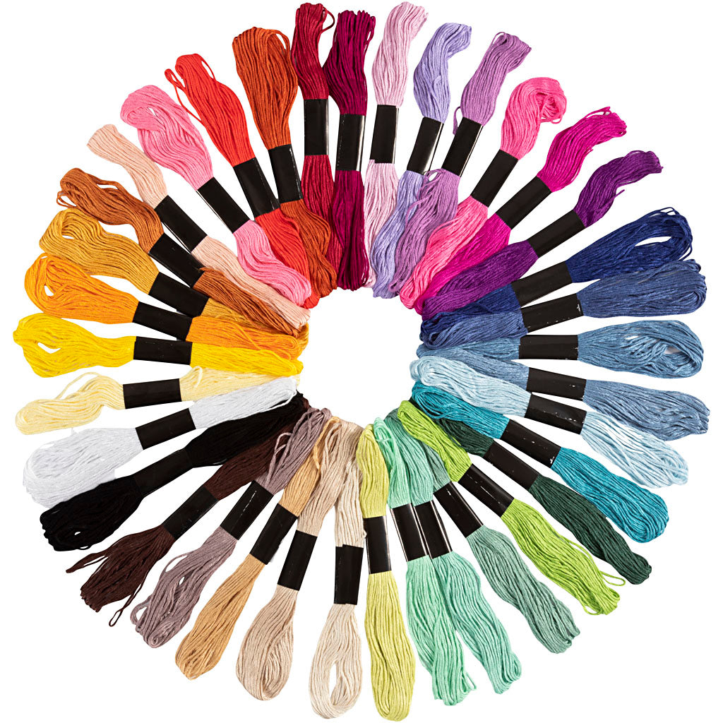 Fil à broder, 42 couleurs