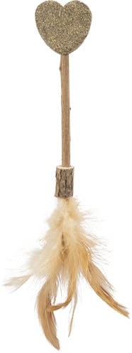 Trixie matatabi sucette coeur cataire jouet pour chat avec plumes