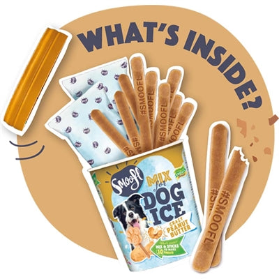 Mélange de glace smoofl pour le beurre d'arachide pour chiens