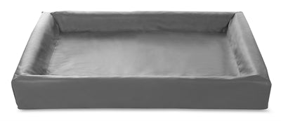 Housse de panier pour chien en cuir artificiel Bia bed gris