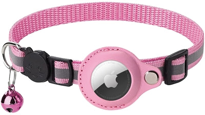 Collier Croci chat avec porte-étiquette rose