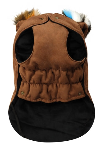 Croci Manteau pour chien doublé en peau de mouton marron