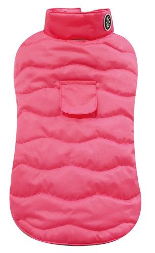 Croci Manteau pour chien feuilles écologiques recyclées rose