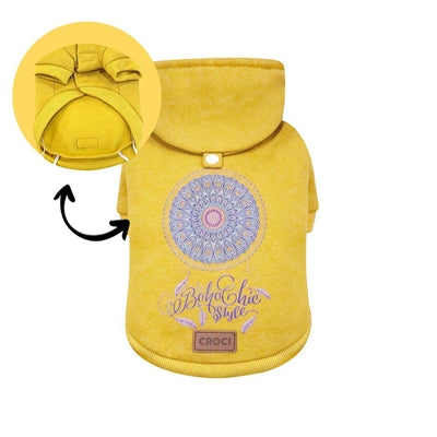 Croci Pull pour chien attrape-rêves jaune moutarde