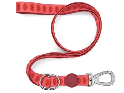Morso laisse pour chien réglable rouge à lèvres recyclé rose