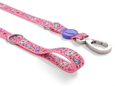 Morso laisse pour chien réglable recyclé sweet tweet rose