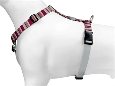 Morso harnais pour chien h-harnais recyclé skyline rouge rose