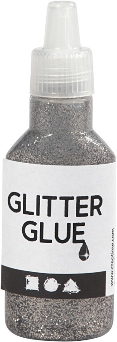 Creativ Company Glitter Glue Silver, 25 ml
