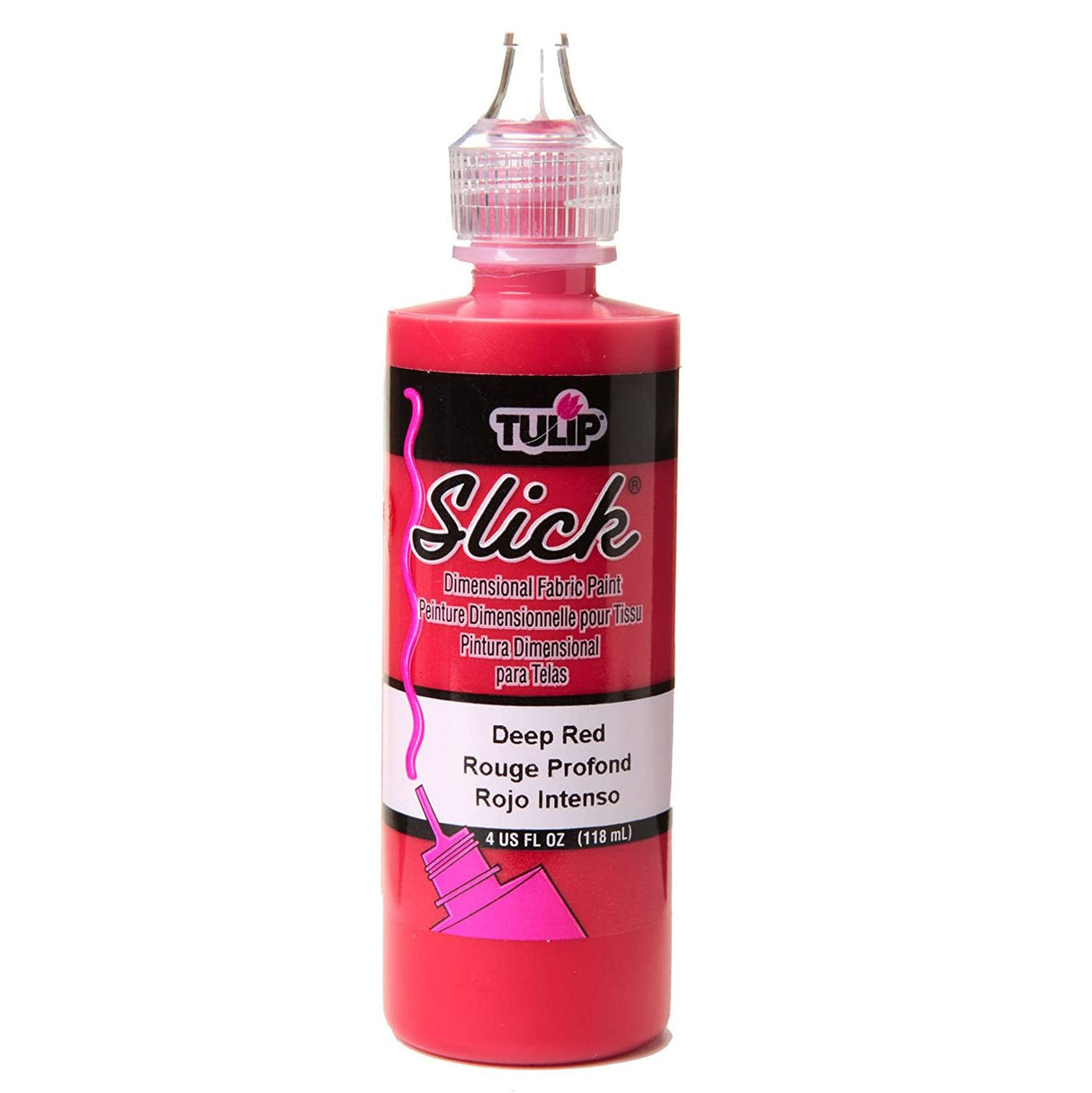 Tulip • peinture dimensionnelle pour tissu lisse rouge foncé 118 ml