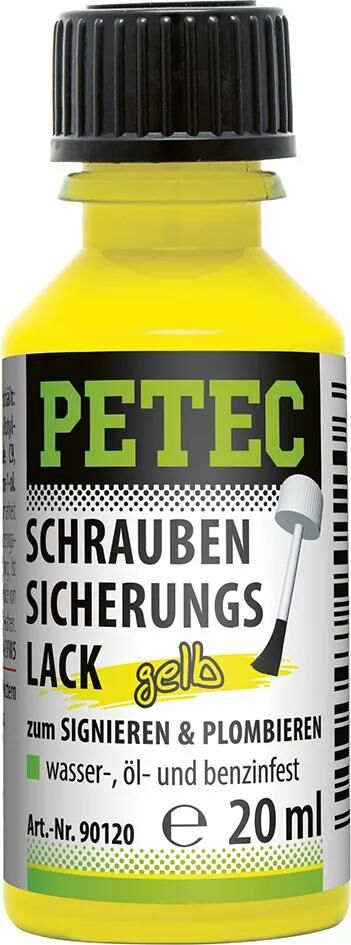 Petec vis peinture de sécurité vernis de sécurité jaune 20m