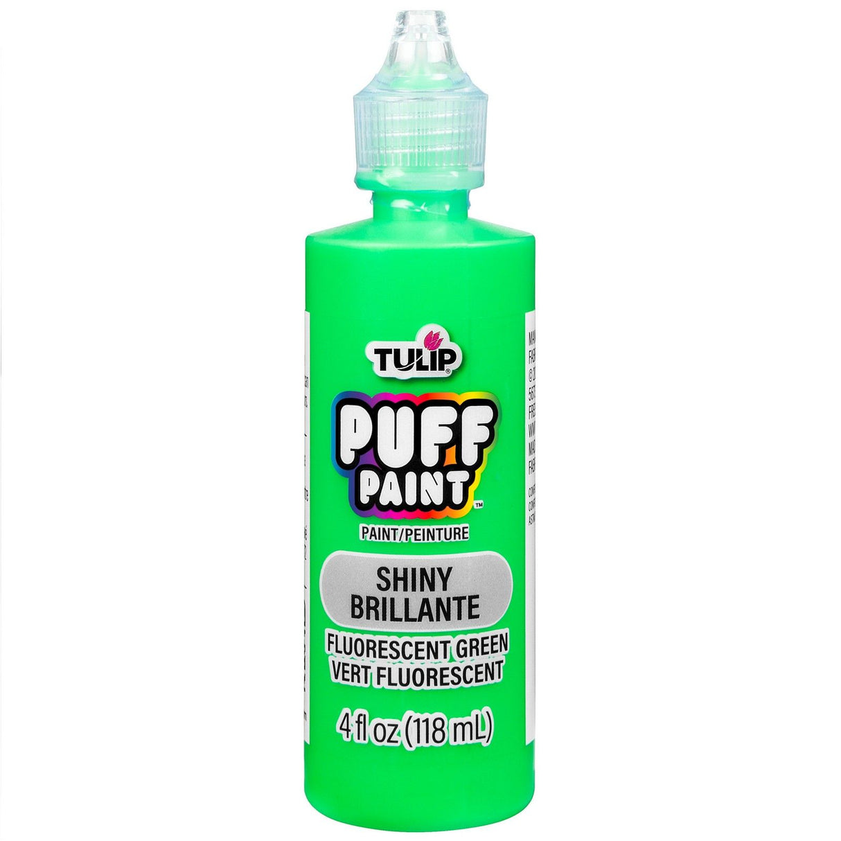 Tulip • houppette de peinture dimensionnelle pour tissu vert fluo 118ml