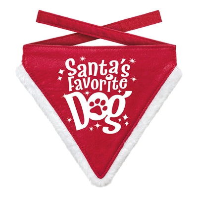 Plenty Gifts Bandana de Noël Chien préféré du Père Noël rouge
