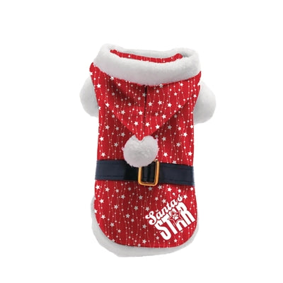 Plenty Gifts Manteau de Noël pour chien Étoile du Père Noël rouge