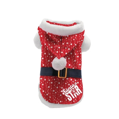 Plenty Gifts Manteau de Noël pour chien Étoile du Père Noël rouge