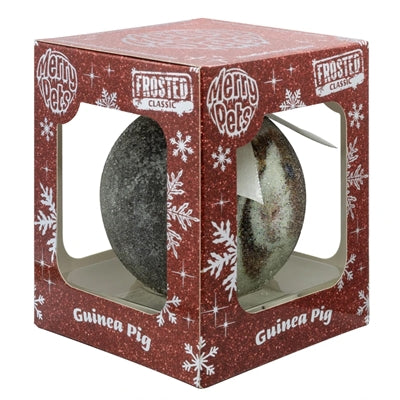 Plenty Gifts Boule de Noël Cochon d'Inde givré Argenté
