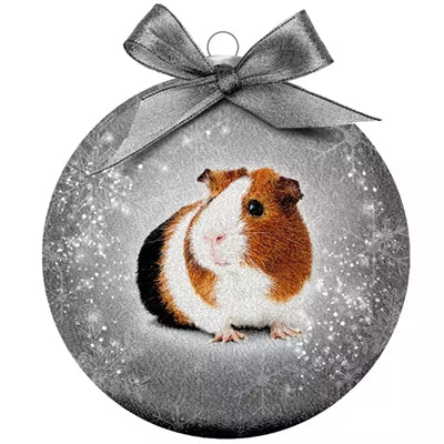Plenty Gifts Boule de Noël Cochon d'Inde givré Argenté