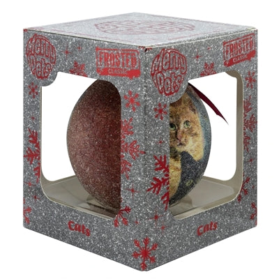 Plenty Gifts Boule de Noël Chats givrés Rouge