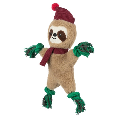 Corde de soie en peluche paresseux de Noël Trixie