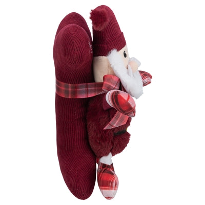 Trixie coffret cadeau de Noël os avec tissu en peluche Père Noël