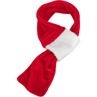 Trixie Écharpe de Noël aspect velours rouge blanc
