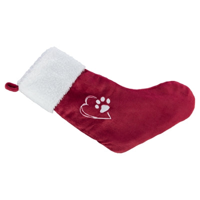 Trixie Xmas Chaussette de Noël en peluche rouge blanc