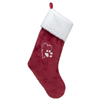 Trixie Xmas Chaussette de Noël en peluche rouge blanc