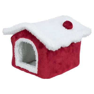 Trixie Noël câlin grotte dégu rouge blanc