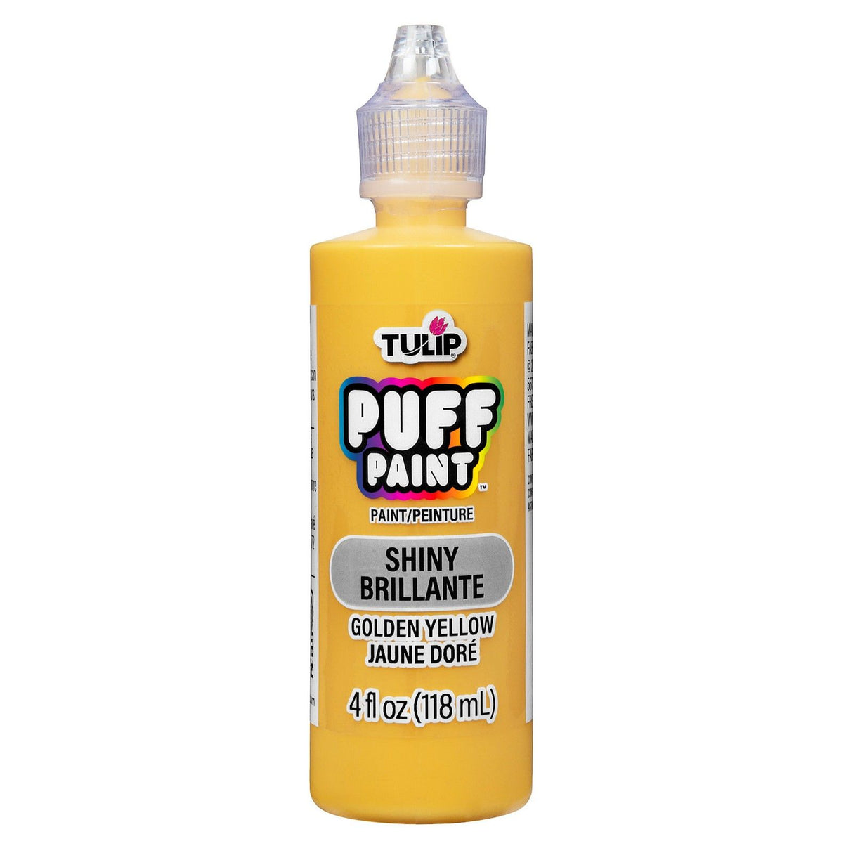 Tulipe • houppette de peinture dimensionnelle pour tissu jaune doré 118ml
