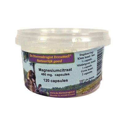 Capsules de citrate de magnésium drogiste animal
