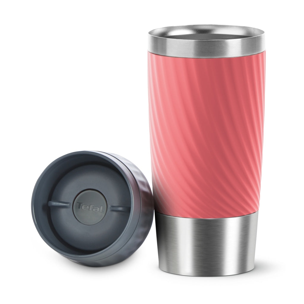 Tefal mug de voyage tasse isotherme easytwist 0,36l rouge corail