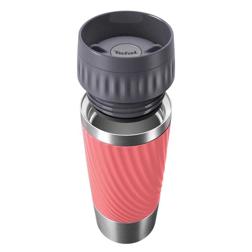 Tefal mug de voyage tasse isotherme easytwist 0,36l rouge corail